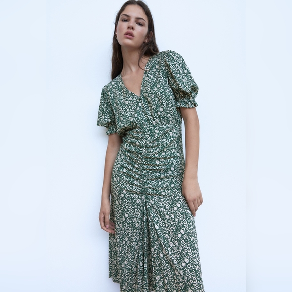 NWT Zara Midi Flpral Printed Dress - 6601-675 - Picture 6 of 15